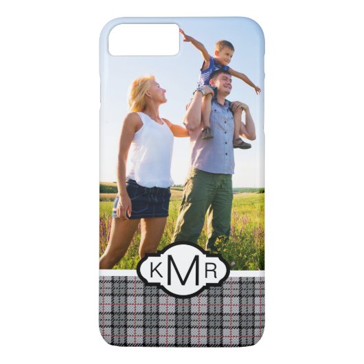 Coques Case-Mate iPhone Plaid fait sur commande de photo et de pixel de (Dos)