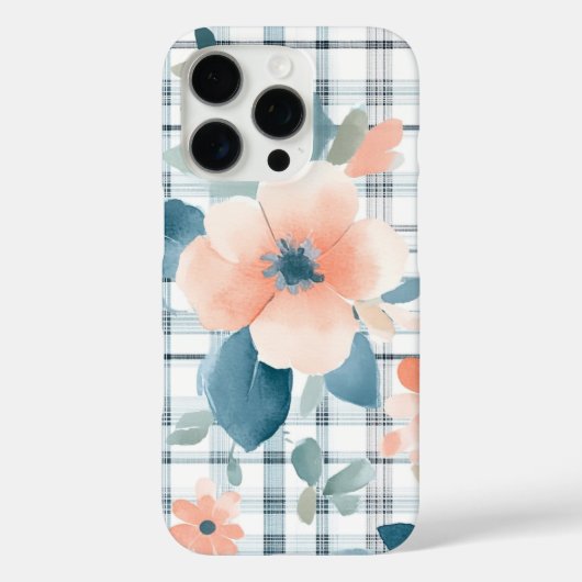Coques Case-Mate iPhone Plaid floral (Verso)