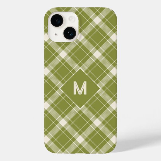 Coques Case-Mate iPhone Plaid Monogramme personnalisé / Motif Tartan (Verso)