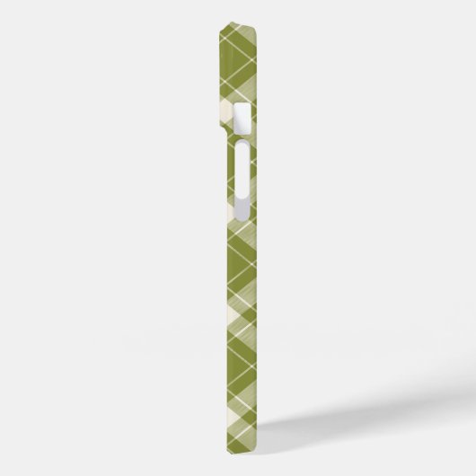 Coques Case-Mate iPhone Plaid Monogramme personnalisé / Motif Tartan (Verso / Gauche)