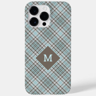 Coque Pour Pour iPhone 14 Pro Max Plaid Monogramme personnalisé / Motif Tartan