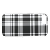 Coques Case-Mate iPhone plaid noir blanc tartan classique (Dos (Horizontal))
