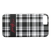 Coques Case-Mate iPhone Plaid noir et blanc (Dos (Horizontal))
