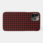 Coques Case-Mate iPhone Plaid noir rouge de Buffalo d'hiver d'impression (Dos (Horizontal))