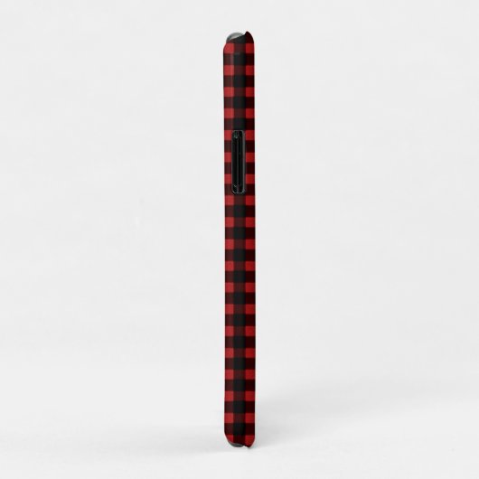 Coques Case-Mate iPhone Plaid noir rouge de Buffalo d'hiver d'impression (Dos/Droite)