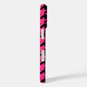 Coques Case-Mate iPhone Plaid pied de poule rose et noir  (Verso / Droite)