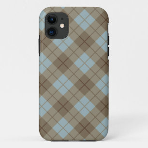 Case-Mate iPhone Case Plaid polarisé dans le bleu et le brun