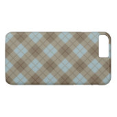Coques Case-Mate iPhone Plaid polarisé dans le bleu et le brun (Dos (Horizontal))