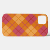 Coques Case-Mate iPhone Plaid polarisé dans l'orange et le rose (Verso (horizontal))