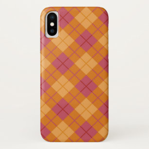Etui iPhone Case-Mate Plaid polarisé dans l'orange et le rose