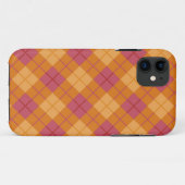 Coques Case-Mate iPhone Plaid polarisé dans l'orange et le rose (Dos (Horizontal))