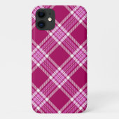 Coques Case-Mate iPhone Plaid rose et blanc (Dos)