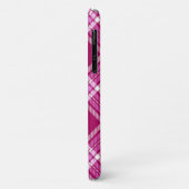 Coques Case-Mate iPhone Plaid rose et blanc (Dos/Gauche)