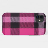 Coques Case-Mate iPhone Plaid rose et noir (Dos (Horizontal))