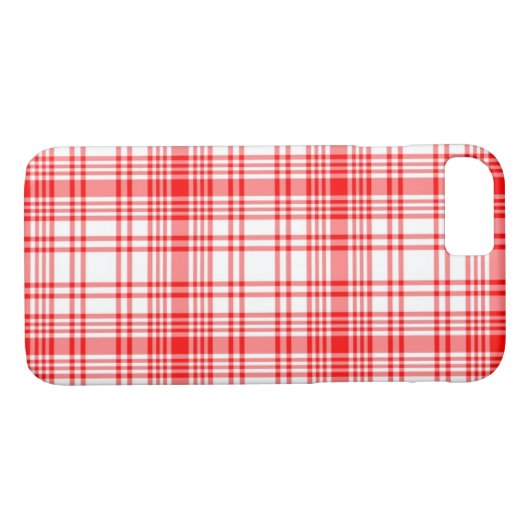 Coques Case-Mate iPhone Plaid rouge (Dos (Horizontal))