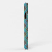 Coques Case-Mate iPhone Plaid Tartan Bleu Jaune gris tendance (Dos/Droite)