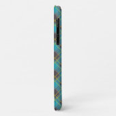 Coques Case-Mate iPhone Plaid Tartan Bleu Jaune gris tendance (Dos/Gauche)