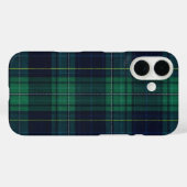 Coques Case-Mate iPhone Plaid Tartan vert et bleu (Verso (horizontal))