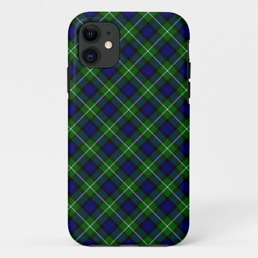 Coques Case-Mate iPhone Plaid vert bleu Lamont tartan (Dos)