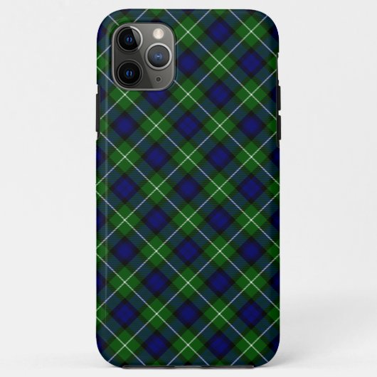 Coques Case-Mate iPhone Plaid vert bleu Lamont tartan (Dos)