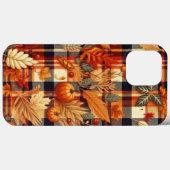 Coques Case-Mate iPhone Plaids d'automne citrouille Maple Feuille (Verso (horizontal))