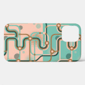 Coques Case-Mate iPhone Plan de métro Abstrait, double motif. (Verso (horizontal))