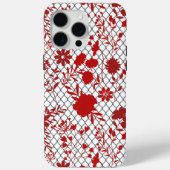 Coques Case-Mate iPhone Plan des fleurs rouges sur le Net (Verso)