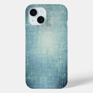 Coque Pour iPhone 15 Plan directeur - Esthétique bleue