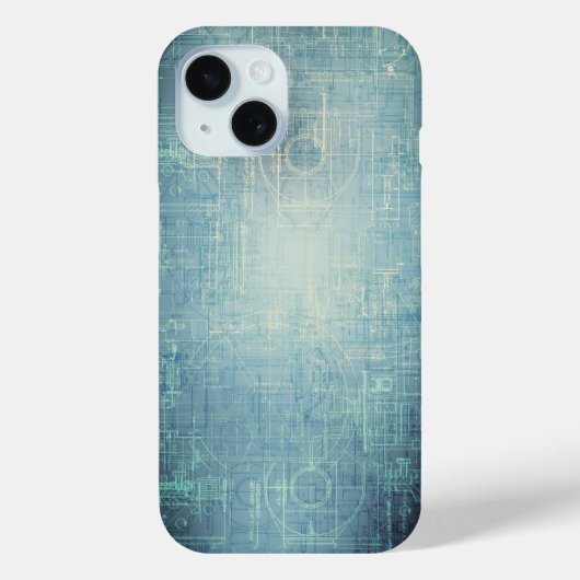 Coques Case-Mate iPhone Plan directeur - Esthétique bleue (Verso)