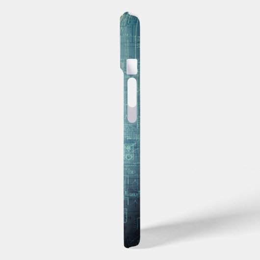 Coques Case-Mate iPhone Plan directeur - Esthétique bleue (Verso / Gauche)