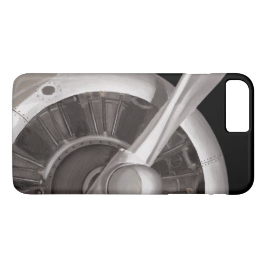 Coques Case-Mate iPhone Plan rapproché de propulseur d'avion (Dos (Horizontal))