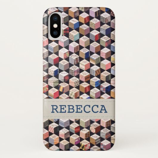 Coques Case-Mate iPhone Planche | Antique Tuming Blocks Patchwork (Dos)