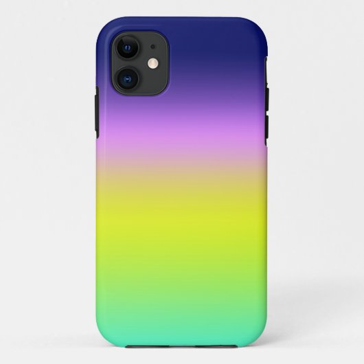 Coques Case-Mate iPhone Planche de couleurs d'été Ombre violet jaune vert (Dos)