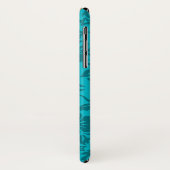 Coques Case-Mate iPhone Planche de surf en bois Teal de Faux hawaïen de (Dos/Gauche)