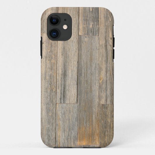 Coques Case-Mate iPhone Planches à grains de bois rustique en relief (Dos)