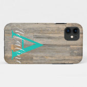 Coques Case-Mate iPhone Planches à grains de bois rustique en relief (Dos (Horizontal))