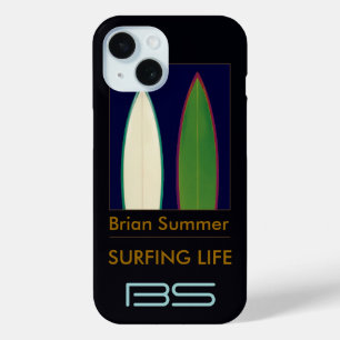 Coque Pour iPhone 15 planches de surf personnalisées sur le thème du su
