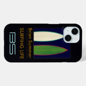 Coques Case-Mate iPhone planches de surf personnalisées sur le thème du su (Verso (horizontal))