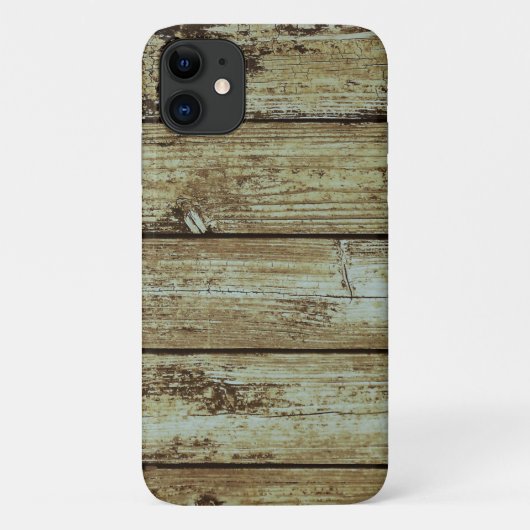 Coques Case-Mate iPhone Planches en bois défoncées mousse verte (Dos)