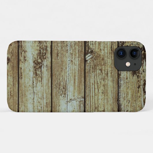Coques Case-Mate iPhone Planches en bois défoncées mousse verte (Dos (Horizontal))