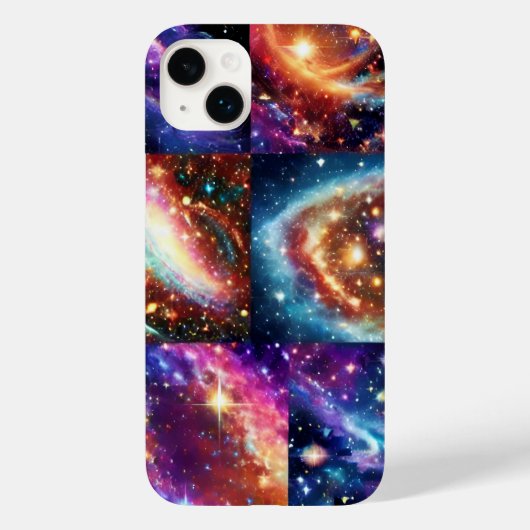 Coques Case-Mate iPhone Planète cosmique violet Galaxie Paysage spatial (Verso)