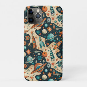 Case-Mate iPhone Case Planète de fusée spatiale rétro Pépinière orange s