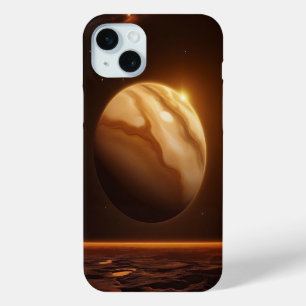 Coque iPhone 15 Mini Planète Dorée 🪐 Élégance Cosmique