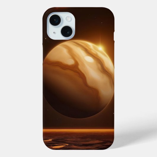 Coques Case-Mate iPhone Planète Dorée 🪐 Élégance Cosmique (Verso)