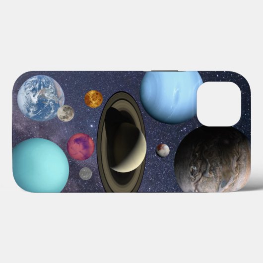 Coques Case-Mate iPhone Planètes du système solaire (Verso (horizontal))