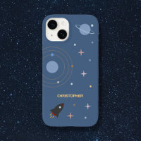 Planètes et roquette, Boîtier de téléphone spatial