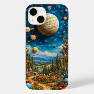 Coque Pour iPhone 14 Planètes lunaires galaxie