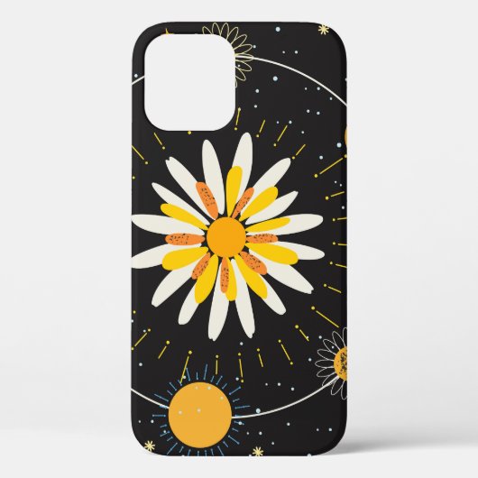 Coques Case-Mate iPhone Planètes Sun Moon : Art Floral Graphique (Verso)