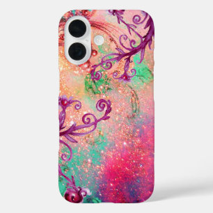 Coques iPhone 16 PLANTE BUTERFFET / EAUX MAGIQUES EN rose PARKLE