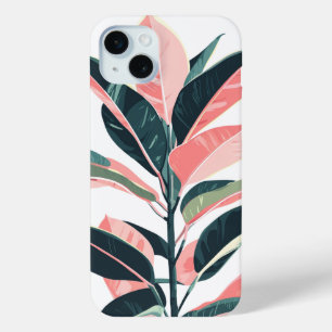 Coque iPhone 15 Mini Plante Caoutchouc – Illustration Nature Minimalist